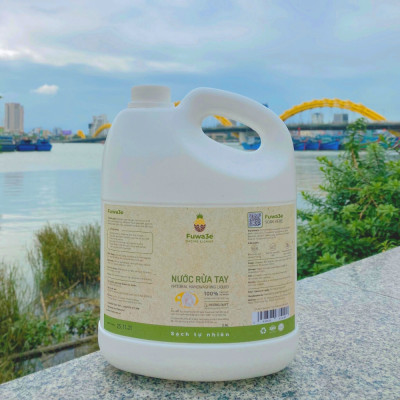 Nước rửa tay sát khuẩn Fuwa3e hữu cơ mùi tinh dầu quýt từ chế phẩm Enzyme sinh học 3.8L