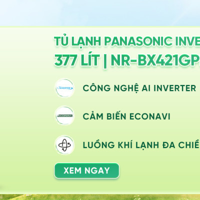 Tủ lạnh Panasonic Inverter 377 lít NR-BX421GPKV - Chỉ giao HCM
