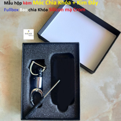 Bao chìa khoá ô tô xe I10 chìa cơ nút silicon mạ crom Full hộp