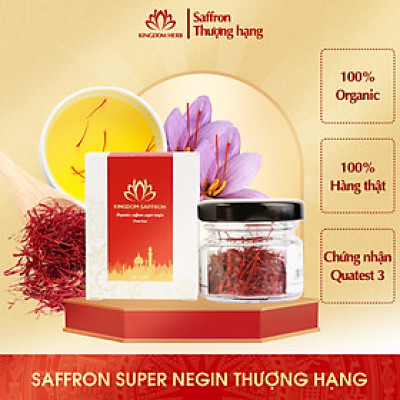 Saffron nhụy hoa nghệ tây Kingdom Herb Iran chính hãng loại thượng hạng hộp 1 gram