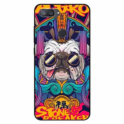 Ốp lưng in cho Xiaomi Mi 8 Lite Mẫu Pulldog Kính Đen