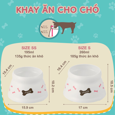 Chén đựng thức ăn cho chó mèo RICHELL Nhật nhiều size | Pet