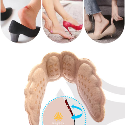 Combo 2 cặp Lót gót giày 4D hình cánh bướm có mặt gai silicone chống trầy rách da và chống tuột gót chân - buybox - BBPK70_2