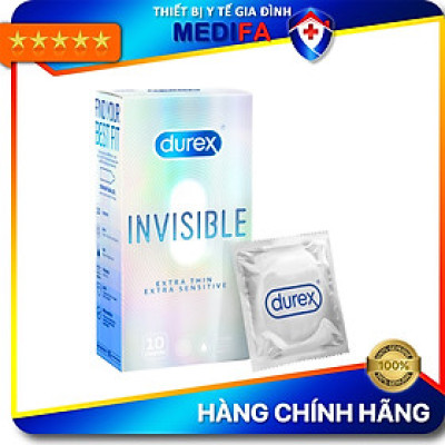 BAO CAO SU Durex Invisible Extra Thin, Extra Sensitive 10S