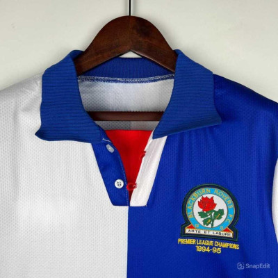 Áo Bóng Đá Retro Blackburn 1994 - Sân Nhà bản cao cấp vải Cotton Polyester