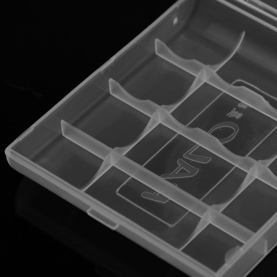 2PCS PALO Transparent AA Battery Storage Boxes Cases High-quality Containers Durable Plastic Battery Holders with Lids