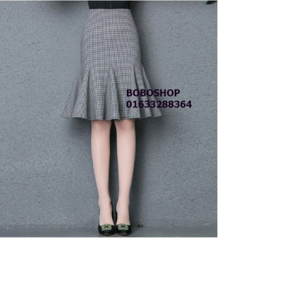 CHÂN VÁY SỌC ĐUÔI CÁ NHÍ