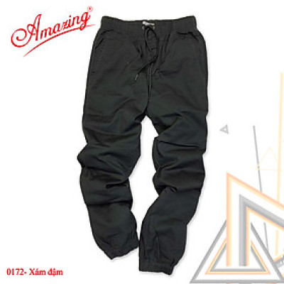 Quần jogger kaki cao cấp Amazing, lưng thun có dây rút, ống bo, thời trang unisex, màu sắc classic dễ phối đồ, có big size 