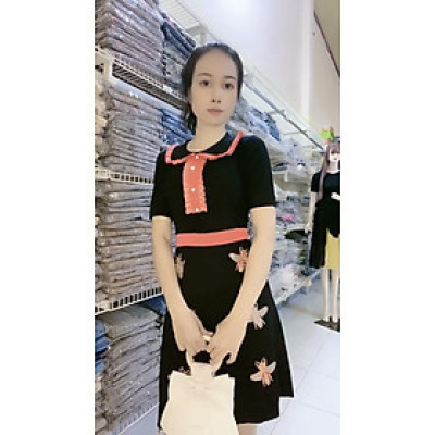 Đầm body dệt kim thêu chất lượng cao myqlothing.