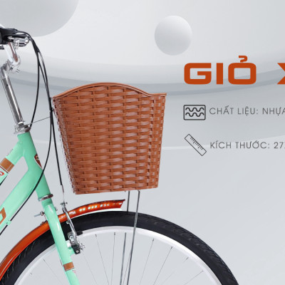 Xe đạp TEKKO C200S 26 inch, Khung thép cao cấp (Phù hợp với người cao từ 1m45 trở lên)