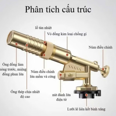 [KoSuyTu] KHÒ GAS BẰNG ĐỒNG NGUYÊN CHẤT – BẮN LỬA SIÊU MẠNH, ĐIỀU CHỈNH LINH HOẠT CÔNG SUẤT - BỀN BỈ, AN TOÀN, SIÊU TIỆN DỤNG