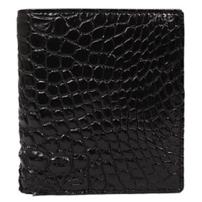 HC2783 - Bóp nam Huy Hoàng da cá sấu kiểu đứng màu đen