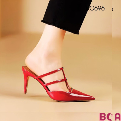 Giày cao gót nữ công sở 8 phân RO696 ROSATA, thiết kế mũi nhọn thời trang, thanh lịch tại BCASHOP
