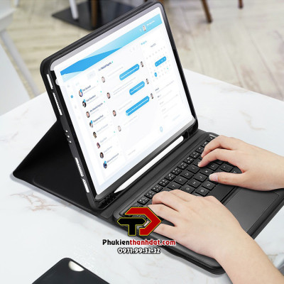 Bao da kèm bàn phím cho iPad Pro 11 2020 chính hãng Dux Ducis có bàn di chuột TrackPad, có ngăn để bút - Hàng chính hãng 