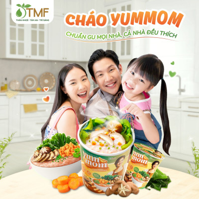 Cháo gạo lứt rong biển yến mạch ăn liền Yum Mom 45g TÂM MINH FOODS cho bé ăn dặm