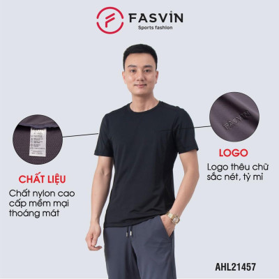 Áo thun thể thao nam Fasvin AHL21457.HN chất Nylon cao cấp vải mềm mịn thoáng mát thoải mái