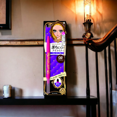 Bút Chì Sáp Kẻ Mí Mắt Không Trôi Nét Vẽ Tự Nhiên Dạng Xoay Kissme Heroine Make Quick Eyeliner (02 Màu)