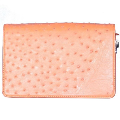 Túi cầm tay nữ Huy Hoàng da đà điểu màu vàng bò HP6453