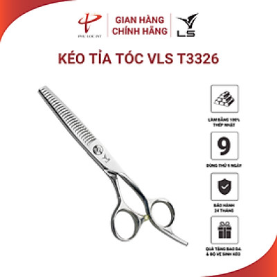 Kéo tỉa tóc VLS T3326 quai offset vênh đỡ ngón cố định - Hàng chính hãng