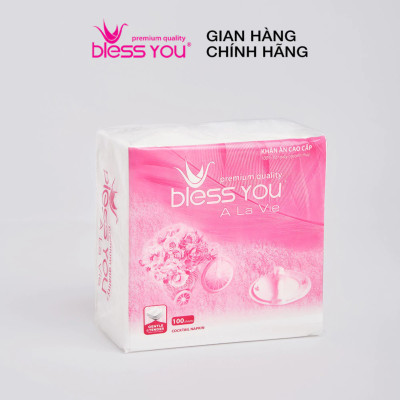 Lốc 4 Gói Khăn Ăn Napkin Bless You Alavie 33x33