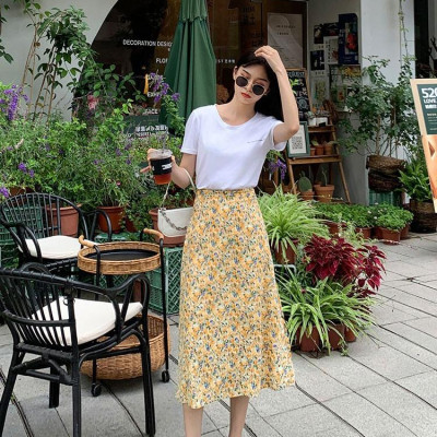 CHÂN VÁY HOA NHÍ TIGOON DỊU DÀNG - Hoa Vàng - S