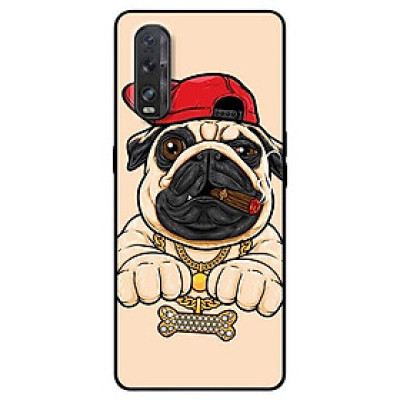 Ốp lưng dành cho Oppo Find X2 mẫu Pulldog Hiphop Nền Vàng