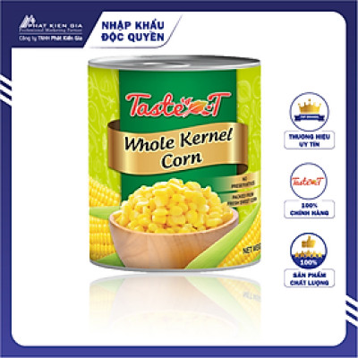 Bắp Hạt Đóng Hộp Taste-T 2,95kg - Nhập Khẩu Thái Lan | Taste-T Whole Kernel Corn 2.95kg