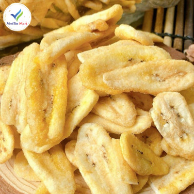 Chuối Sấy Giòn Hàng Nguyên Miếng Viettin Mart 1kg