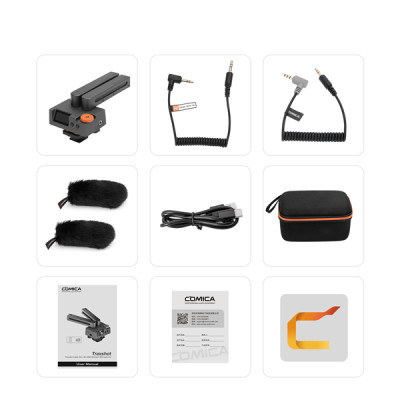 Comica Traxshot - Micro Super Cardioid, Thu Âm Định Hướng Cho Máy Ảnh, Điện Thoại - Hàng Chính Hãng