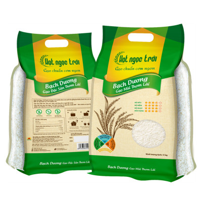 Gạo Hạt Ngọc Trời Bạch Dương Túi 5Kg