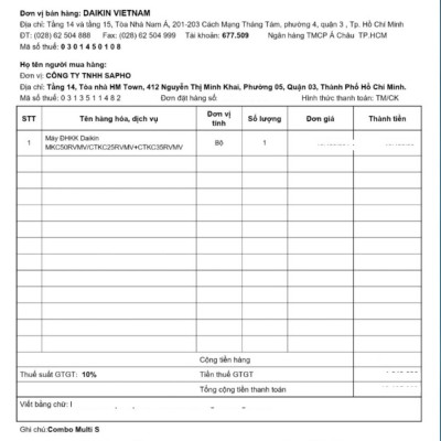 Hệ Thống Máy Lạnh Multi S Daikin Combo MKC70SVMV/CTKC25RVMV+CTKC25RVMV+CTKC50RVMV Inverter Gas R32 Treo Tường 1 Chiều Lạnh Hàng Chính Hãng - Chỉ giao tại HCM