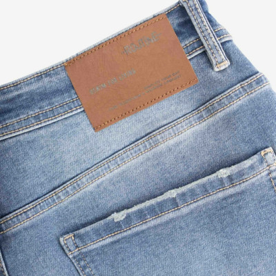 Quần jeans nam trơn ROUTINE Form Slim Premium màu Xanh INDIGO - ROUTINE 10F23DPA012P