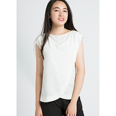 Áo Kiểu Nữ Công Sở Cao Cấp Thời trang thiết kế Hity TOP090 (Trắng Kim Cương)