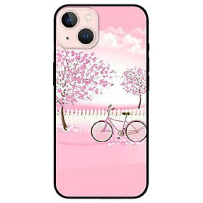 Ốp lưng dành cho Iphone 13 Mini - Iphone 13 - Iphone 13 Pro -  Iphone 13 Pro Max - Xe Đạp Nền Hồng