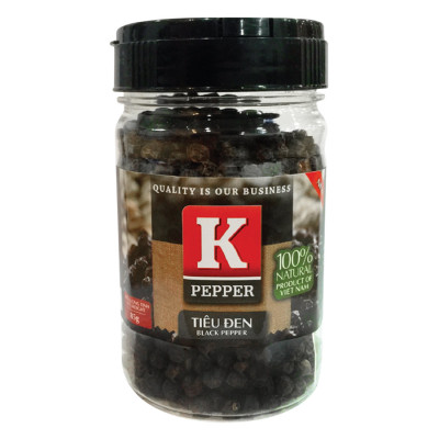 Tiêu Đen Hạt K Pepper (85g / Hũ)