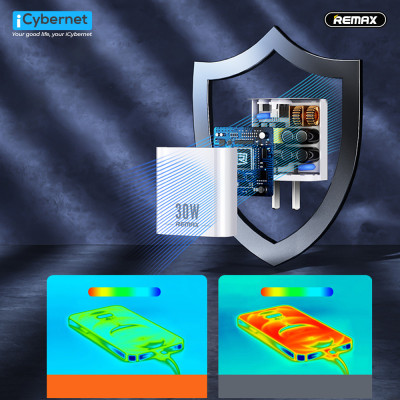 Củ sạc nhanh 30W Remax RP-U82 chuẩn kép QC+PD - Hàng chính hãng