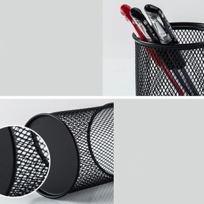 WZ5922	Cắm bút sắt tròn Đen Guangbo