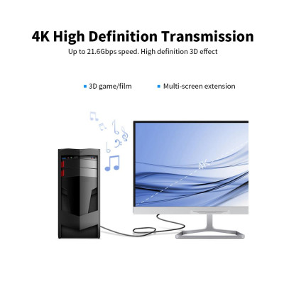 Cáp chuyển đổi Mini DP sang DP 4K @ 60Hz Male to Male Thay thế cho máy chiếu