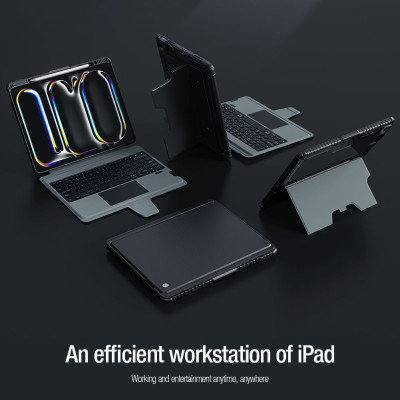 Bao Da Kèm Bàn Phím Nillkin Bumper Combo Case Keyboard cho iPad Pro 11 inch & iPad Pro 13 inch M4 2024 - Hàng Chính Hãng