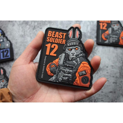 Patch_velcro chiến binh thú Beast Soldier_PVC Patches for Clothing Bag