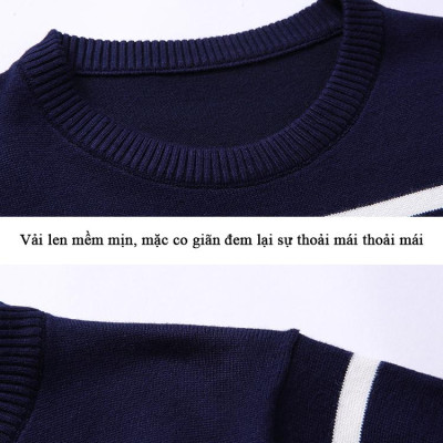 Áo len dài tay nam thời trang Hàn Quốc SAL214 Trắng