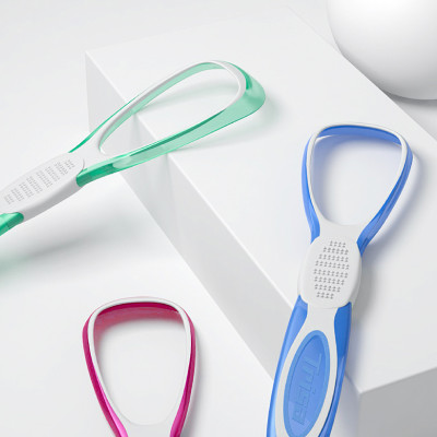 Dụng Cụ Cạo Lưỡi Người Lớn Sản Xuất Tại Thụy Sĩ Trisa Double Action - Hồng