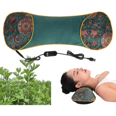 Gối Ngải Cứu Cắm Điện Làm Nóng - Giảm Đau Vai Gáy, Thư Giãn Cổ, Hương Thảo Dược - HÀNG CHÍNH HÃNG MINIIN