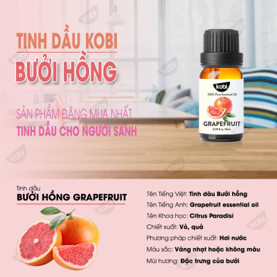 Combo tinh dầu xông phòng tinh dầu Bưởi Kobi + Quế Kobi(30ml) xông phòng ngủ, xịt thơm, khử mùi, kháng khuẩn giúp bạn thư giãn  