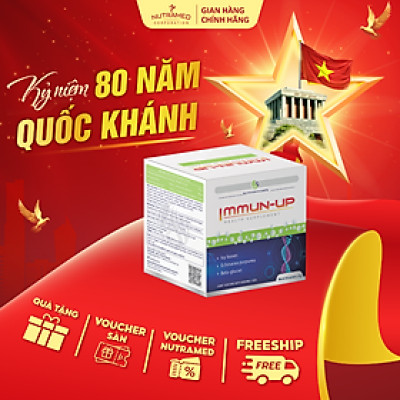 Gói bột uống Immun Up hỗ trợ hiệu quả cho viêm đường hô hấp trên (30 gói) - Nutramed