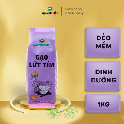 Gạo Lứt Tím Vinh Hiển 1KG - Siêu dẻo, dinh dưỡng