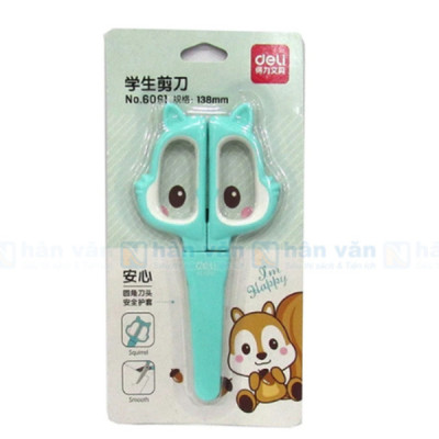 Kéo Học Sinh Deli 6061 - Giao Màu Ngẫu Nhiên