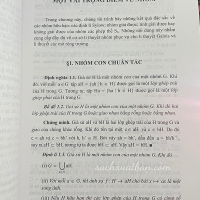 Sách Cơ sở lí thuyết Galois