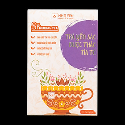 Trà Yến Sào Dược Thảo Tía Tô Hộp 15 gói - chính hãng Nhà Yến Nha Trang