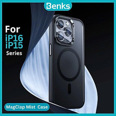 Ốp Lưng Nhám Chống Sốc, Bám Bụi Hỗ trợ Sạc Không Dây Cho iPhone 16 Pro Max , 16 Pro Benks Mist Case - Hàng chính hãng